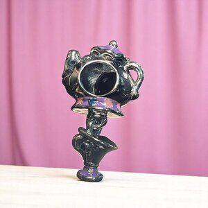 Beauty And The Beast Mrs Potts Chip Teapot Cup Charm 925 Sterling Silver Enamel
